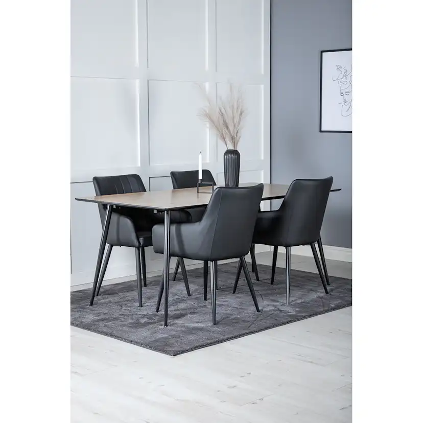 Matgrupp Venture Home Silar Ø120 cm med 4st Comfort Matstolar