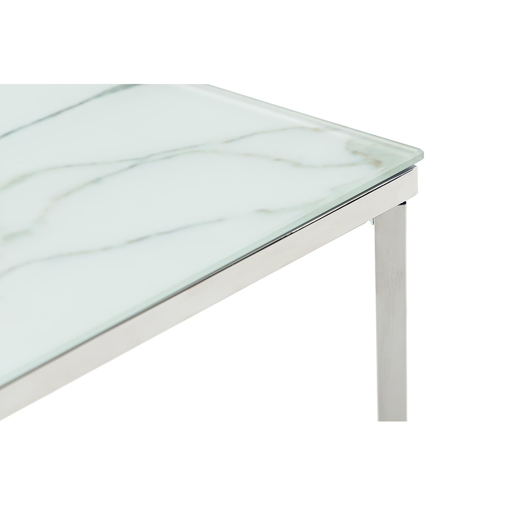 Nelly Sidobord Låg 45 cm Vit/Krom