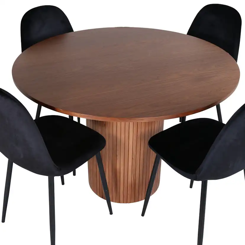 Matgrupp Venture Home med Bianca Matbord och 4 Pobbie Matstolar