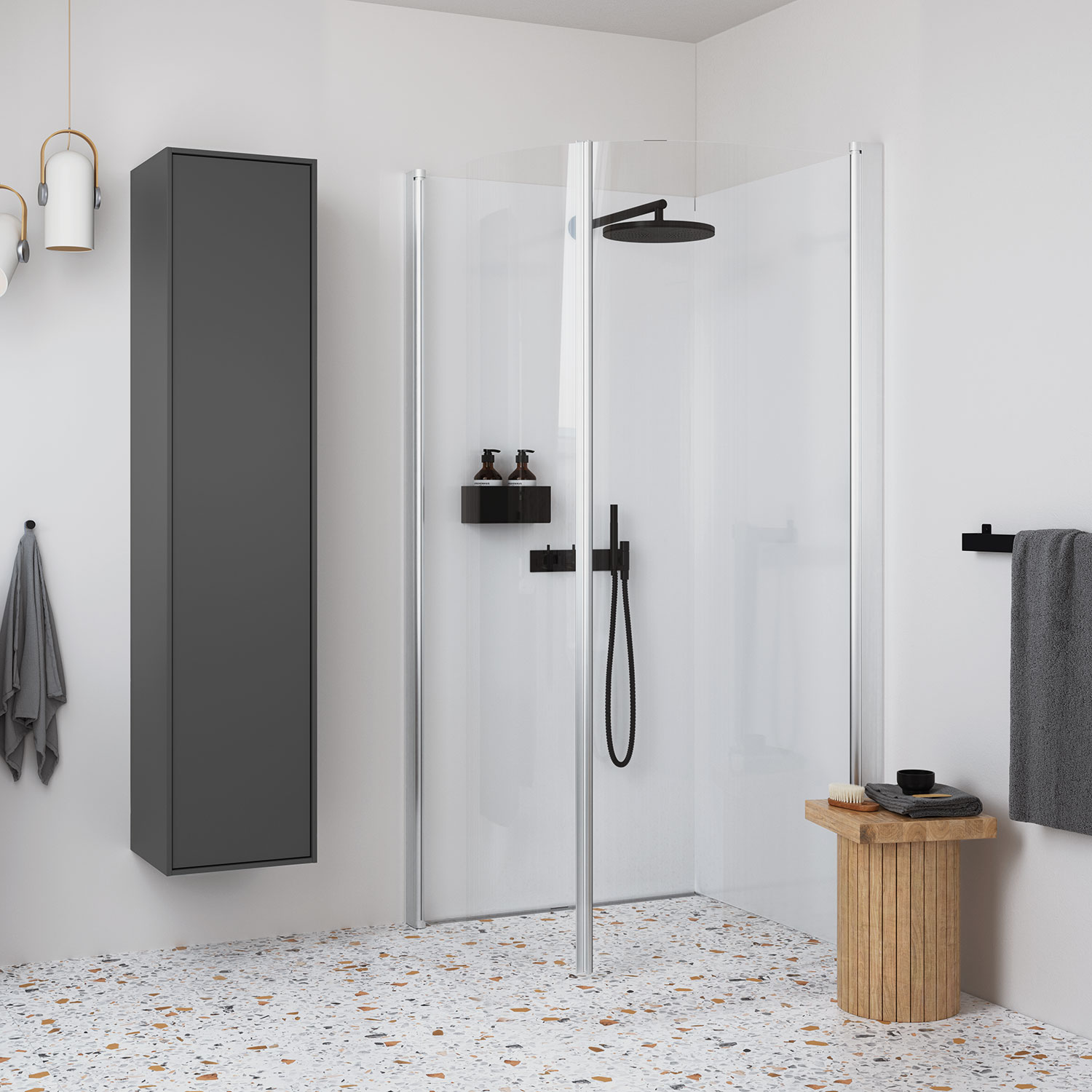 Duschdörr Contura Shower Space SBVK Bockad