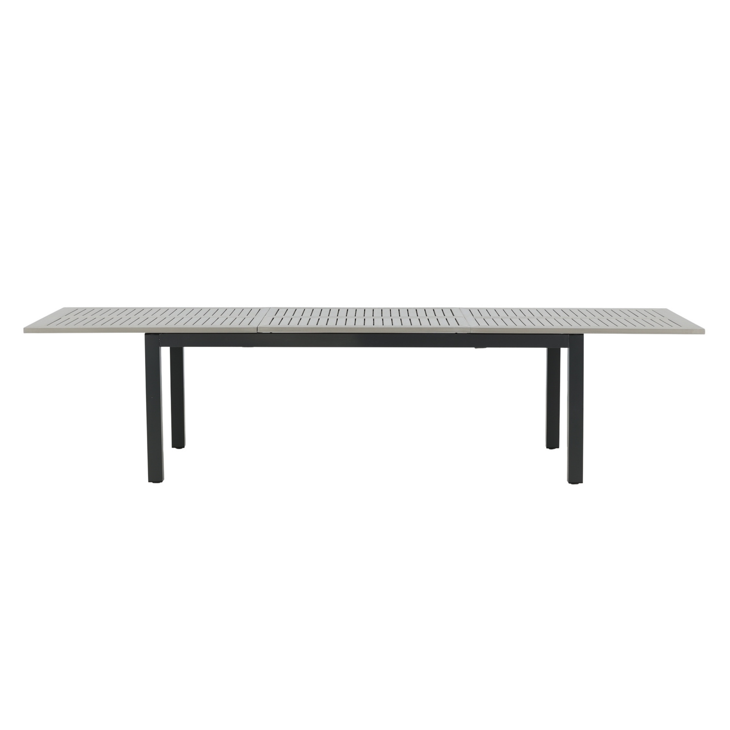 Albany Bord - Svart Alu/grå aintwood - 224/324*100 Svart/Grå