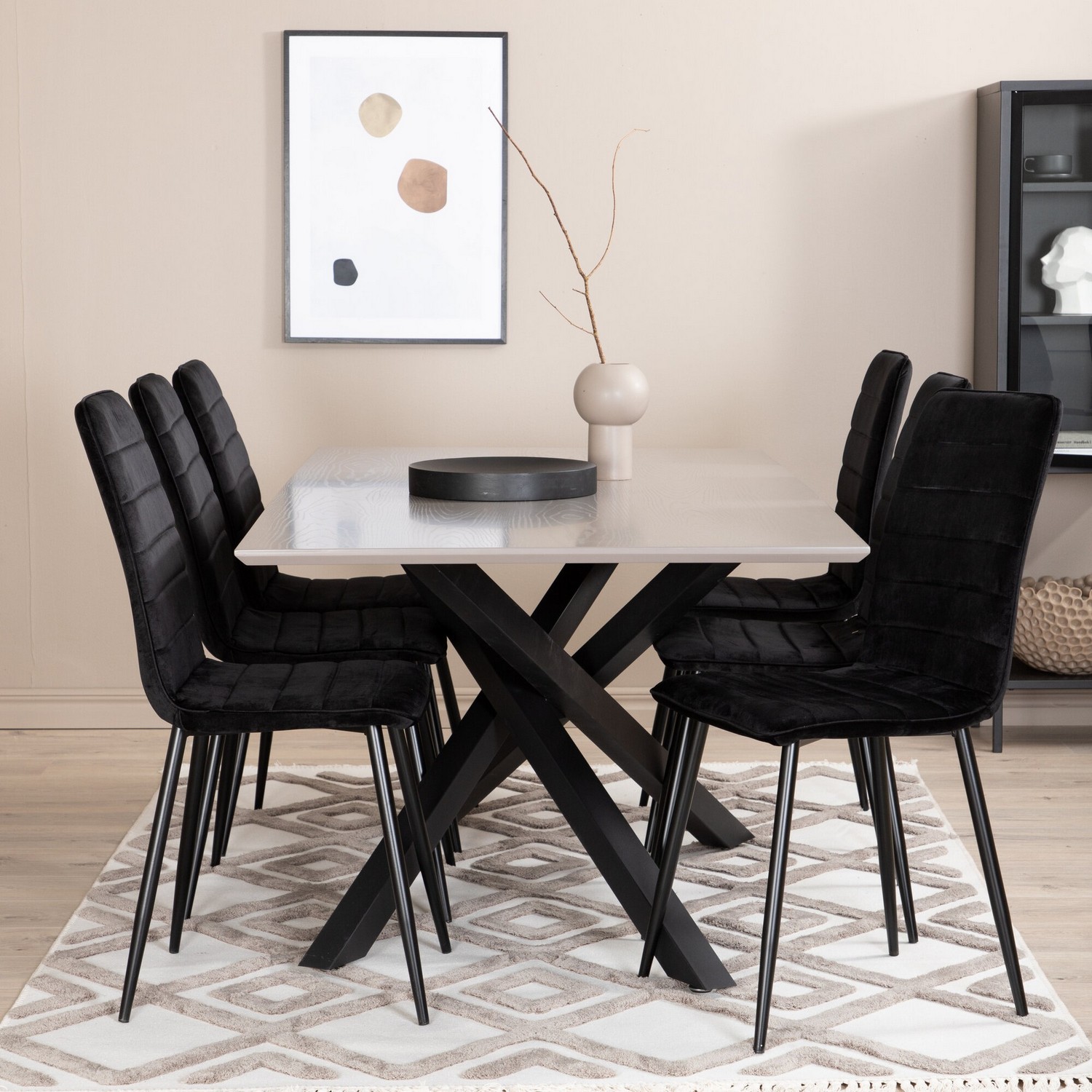 Matgrupp Venture Home Piata med 6 Walerina Stolar