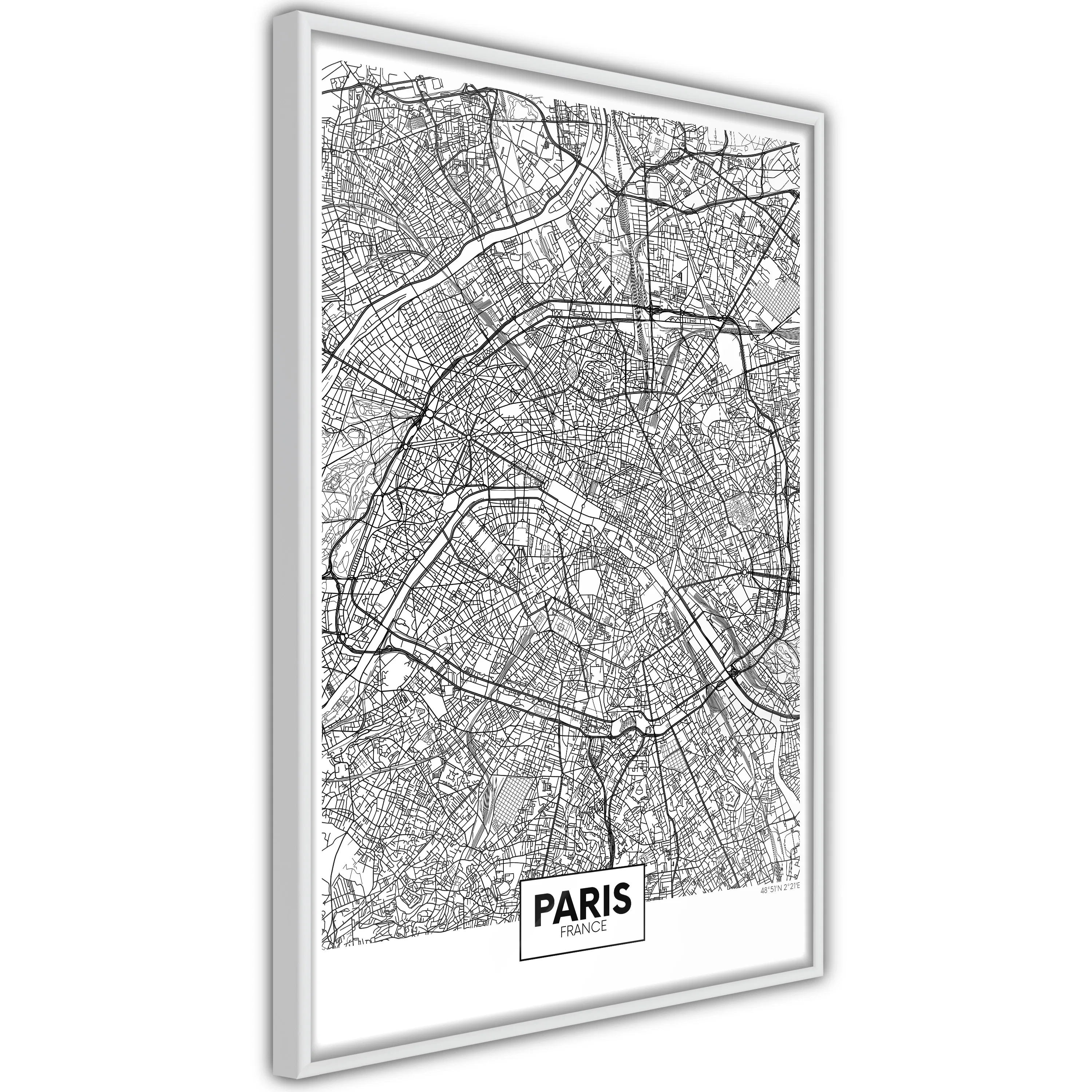 Poster Artgeist Affisch Map of Paris