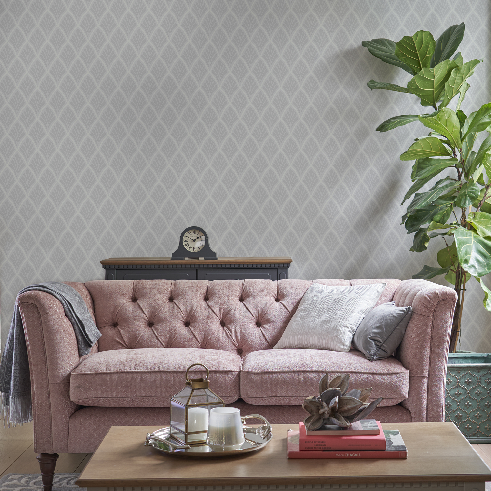 Tapet Laura Ashley Florin Silver