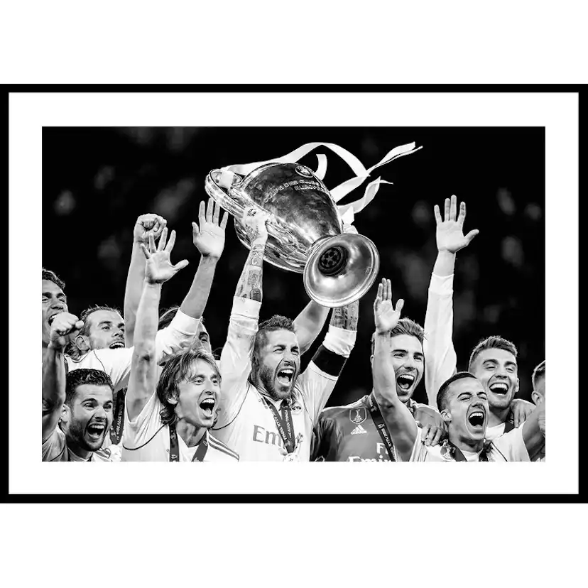 Poster Gallerix Real Madrid Champions League 2018 B&W