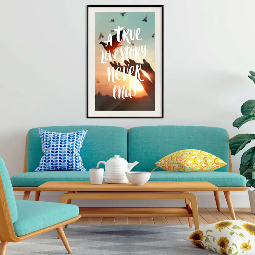 Poster Artgeist Affisch A True Love Story Never Ends