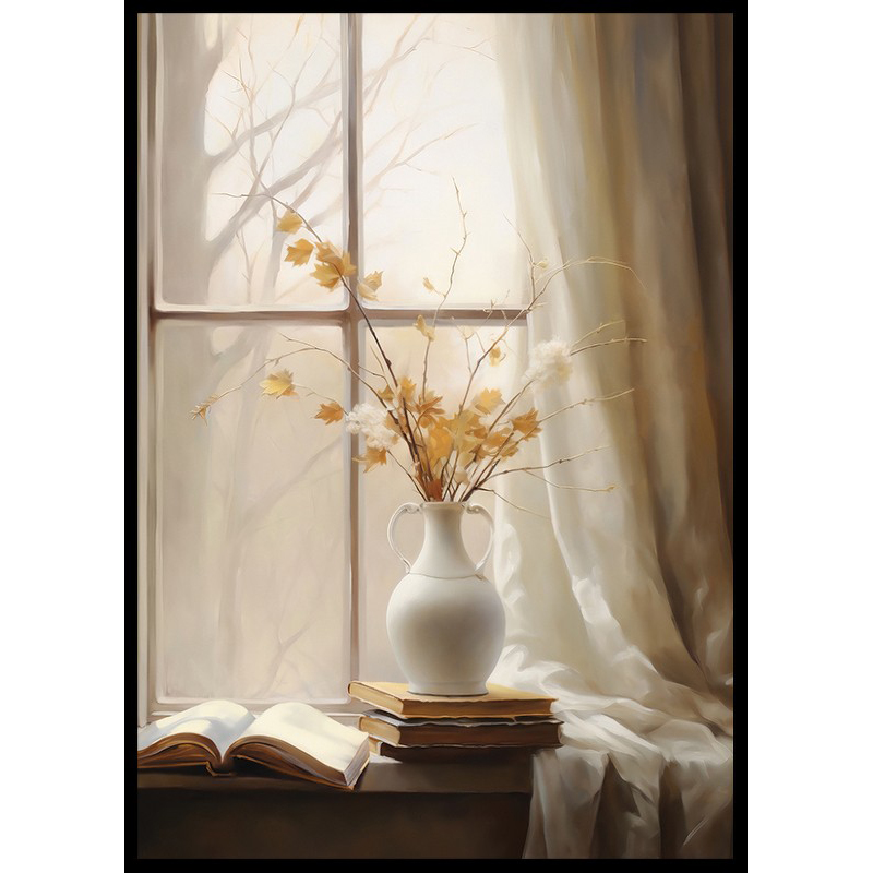 Poster Gallerix Vase And Flowers In A Window