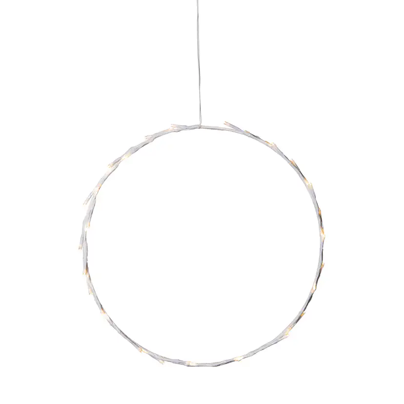 Hängande Dekoration Star Trading Crispy Krans LED