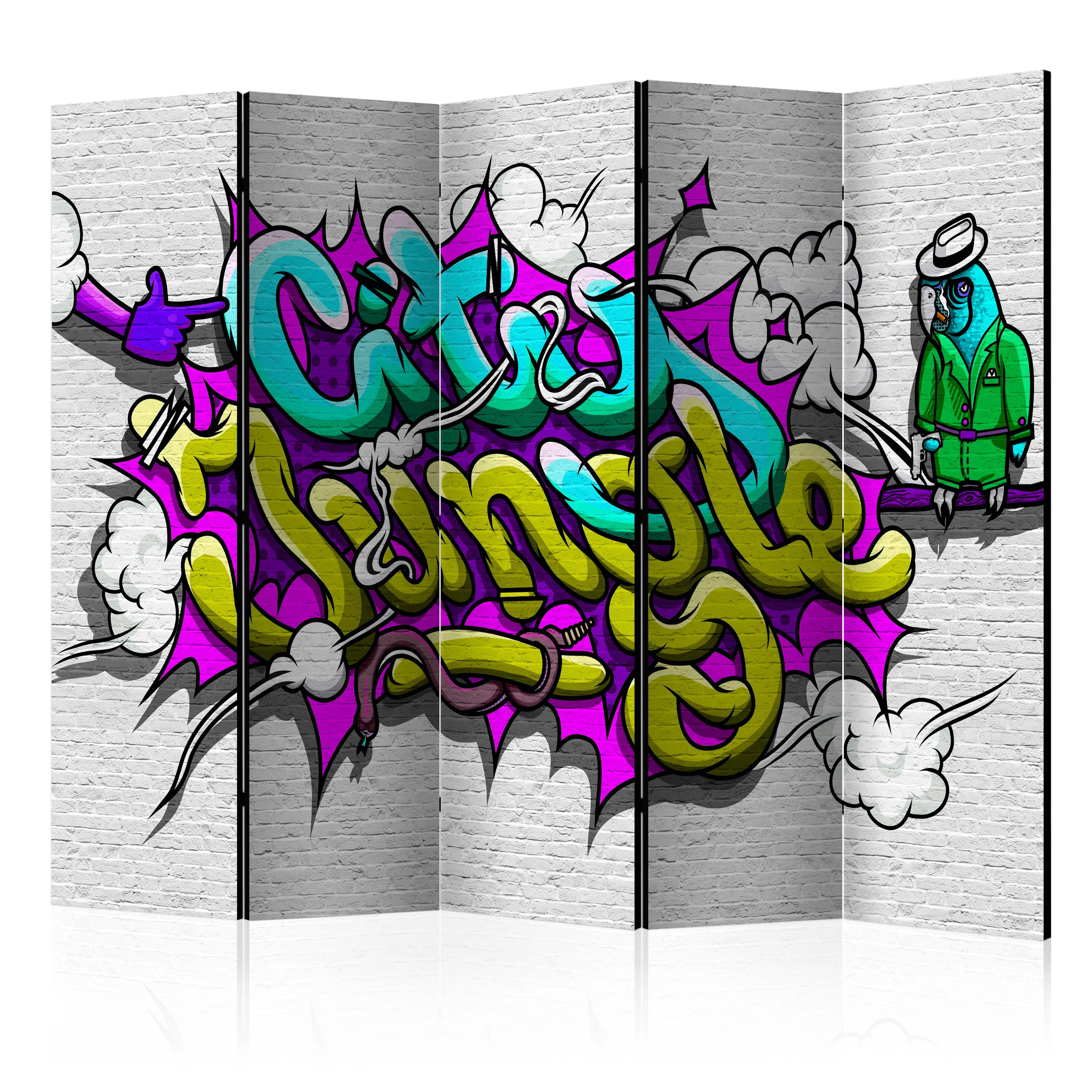 Rumsavdelare Arkiio City Jungle Graffiti II 225x172 cm