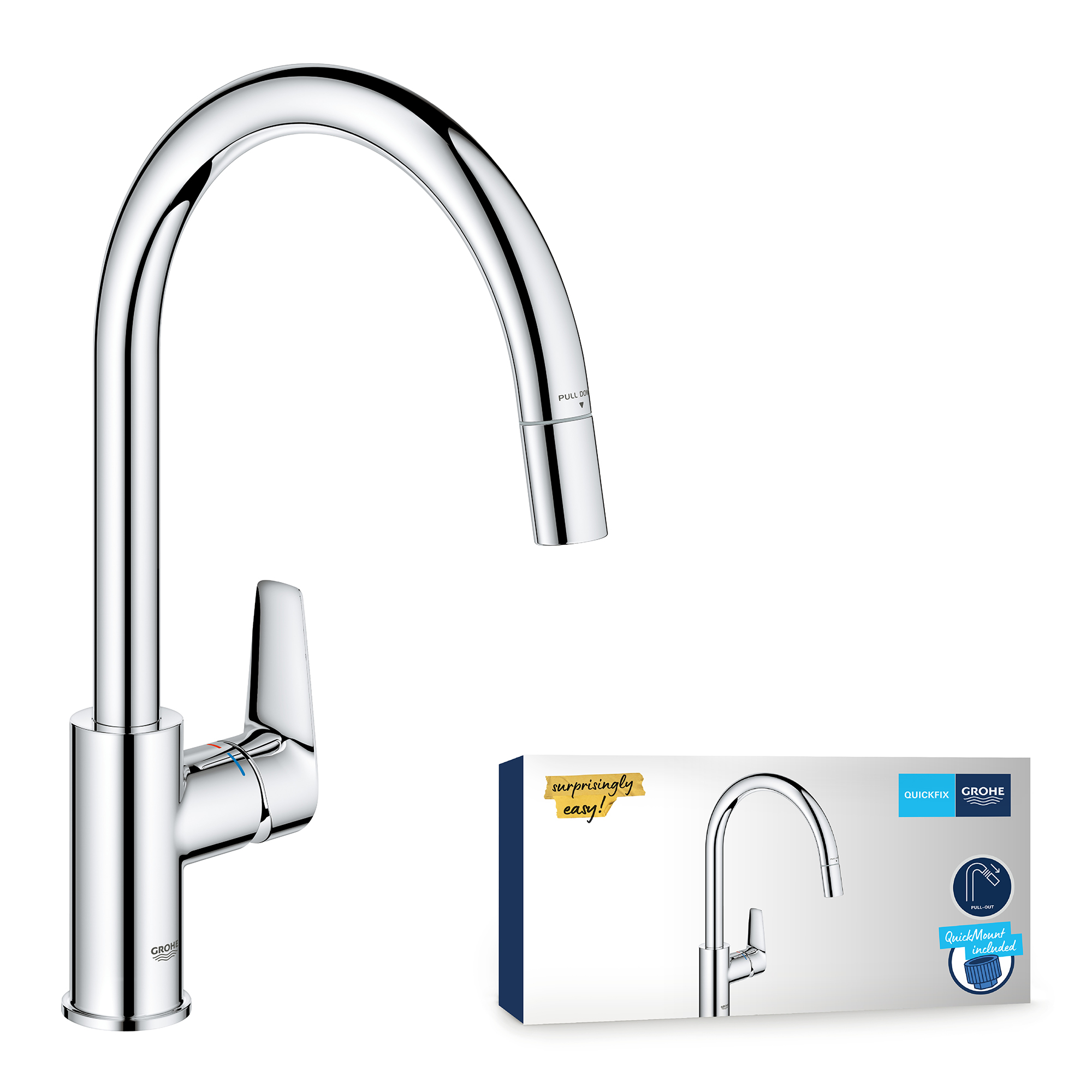 Köksblandare Grohe StartEdge med Utdragbar Pip