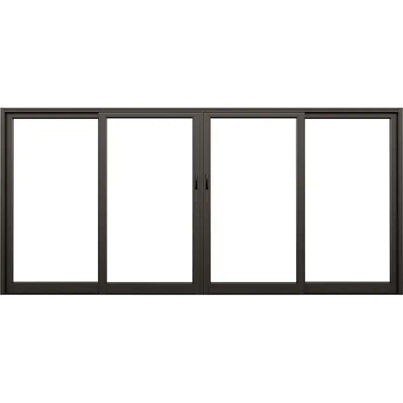 Parskjutdörr NorDan NTech Aluminium 4-Delad BlackLine Svart