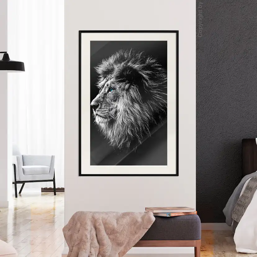 Poster Artgeist Affisch Blue-eyed Lion