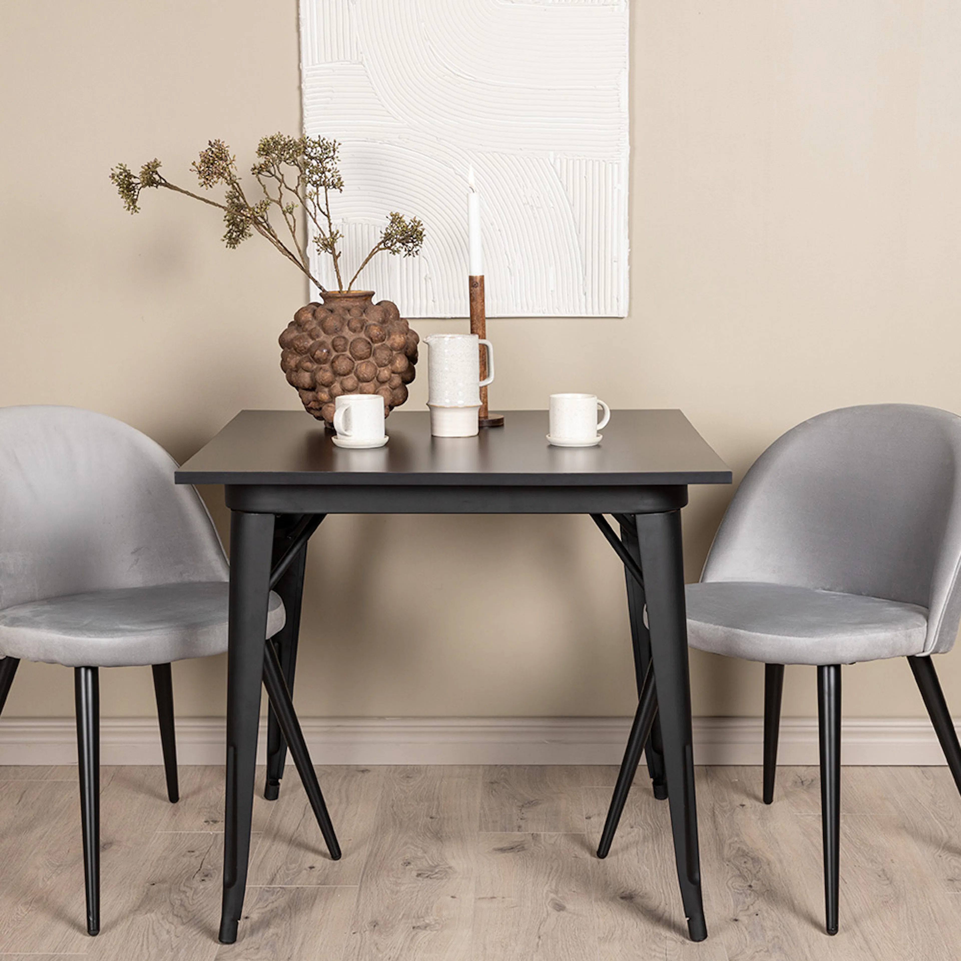 Matgrupp Venture Home Tempe med 2 Velvet Stolar