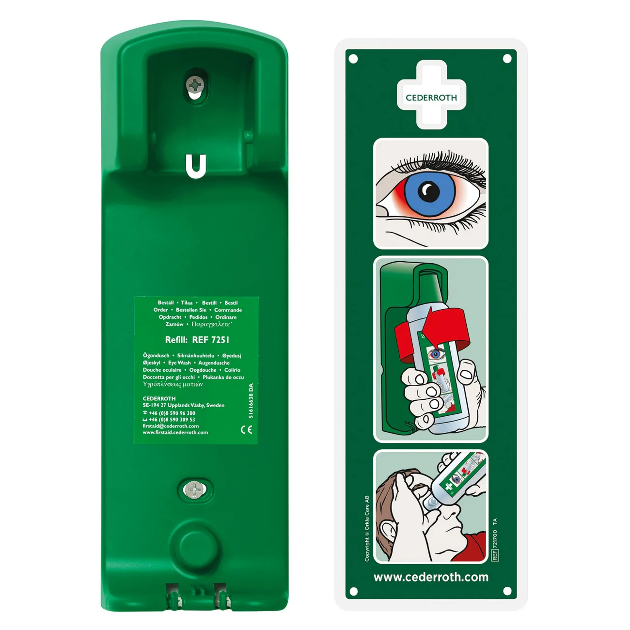 Vägghållare Cederroth till Ögondusch 500 ml
