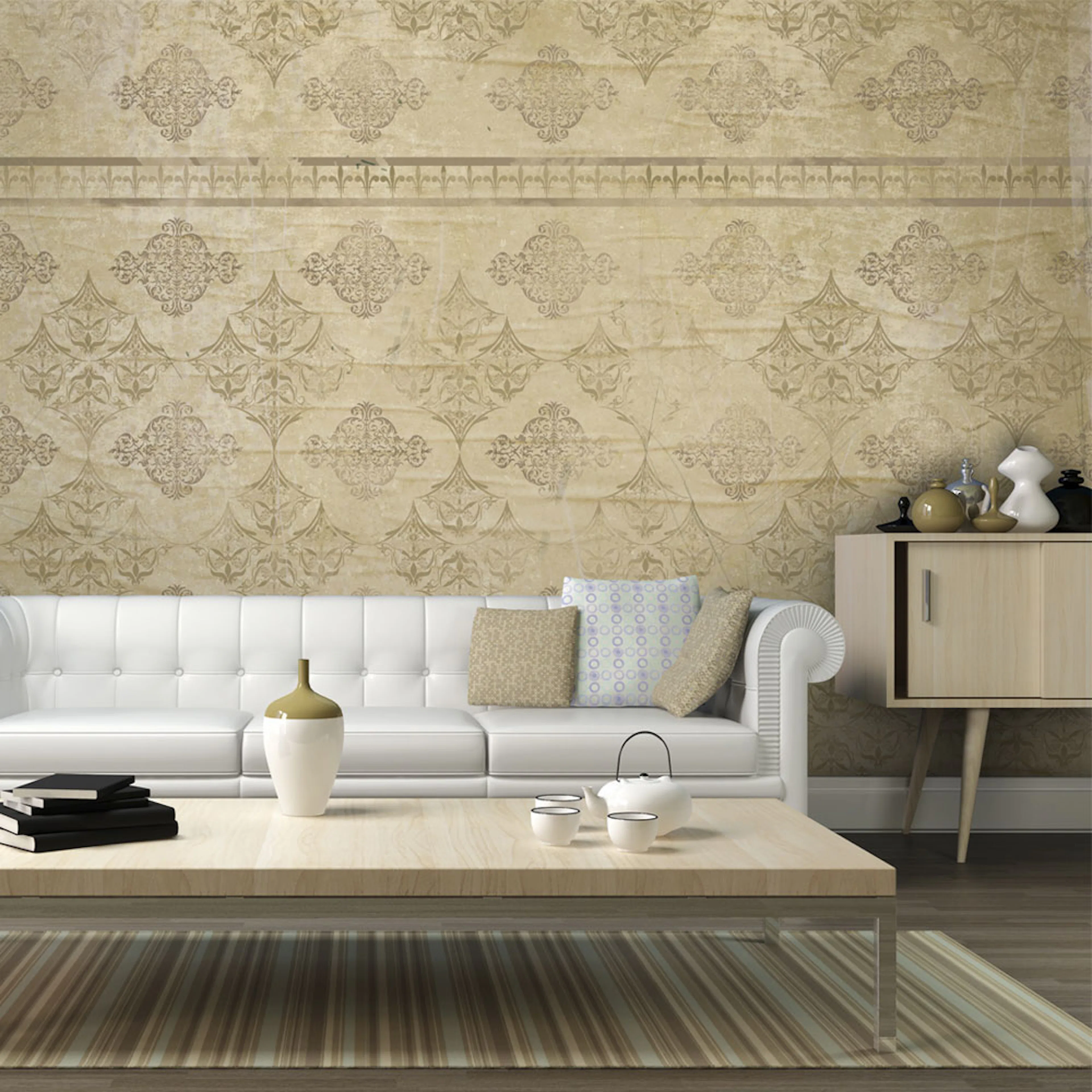 Fototapet Arkiio Bleka barock tapet 450x270 cm