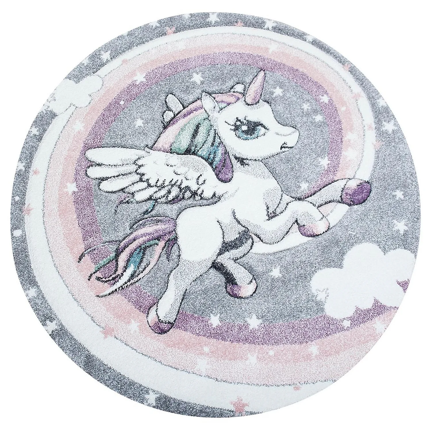 Barnmatta KM Carpets Atlas Unicorn Multi Rund 120