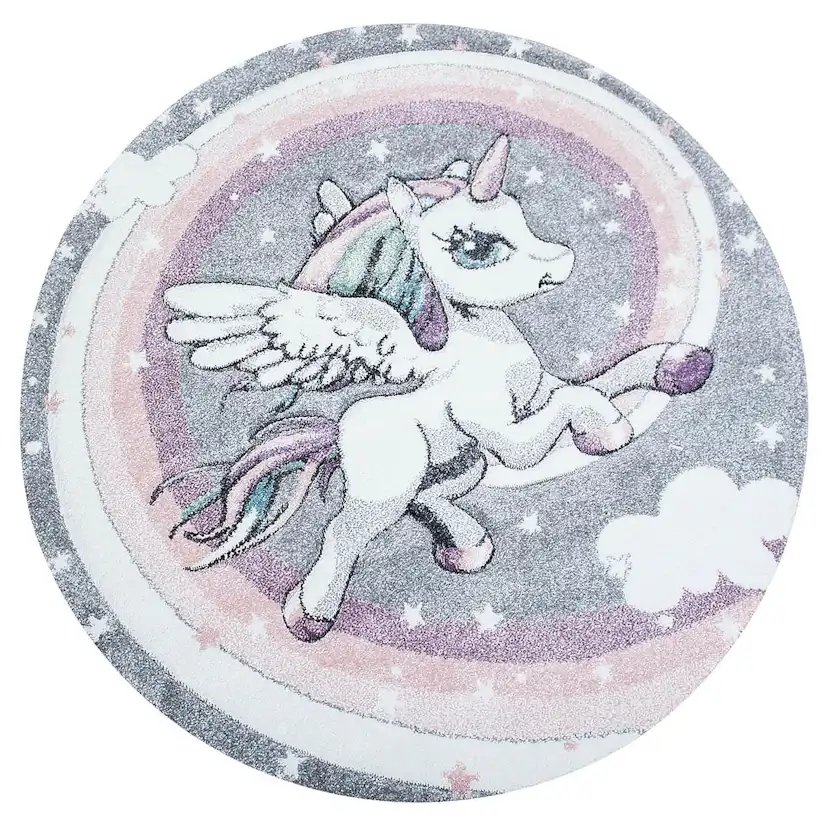 Barnmatta KM Carpets Atlas Unicorn Multi Rund 120