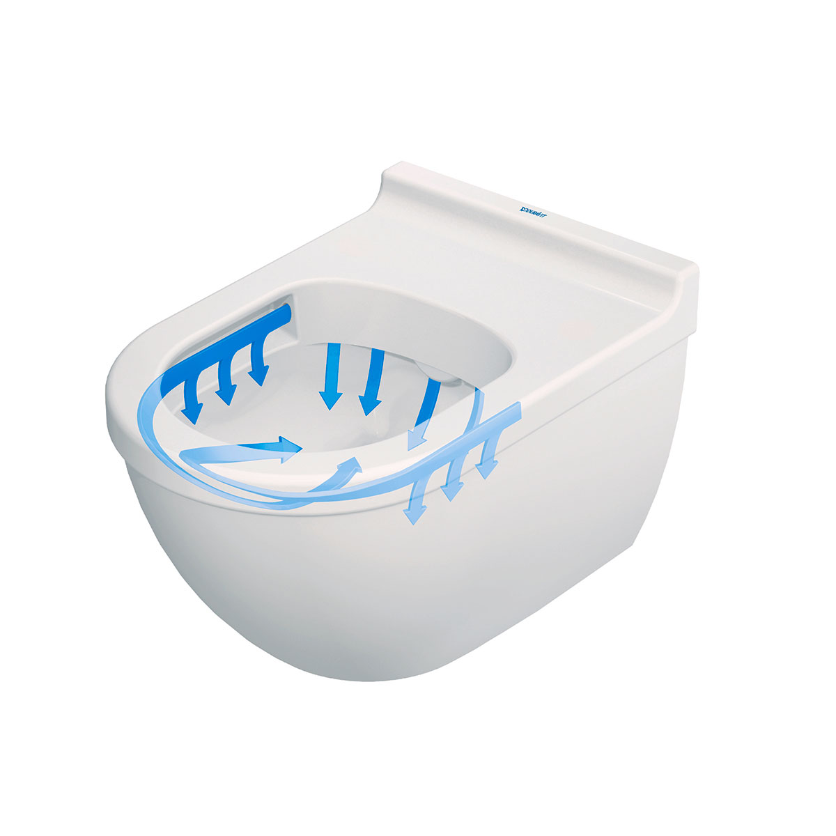 Vägghängd Toalettstol Duravit Starck 3 252709 Rimless utan Toalettsits