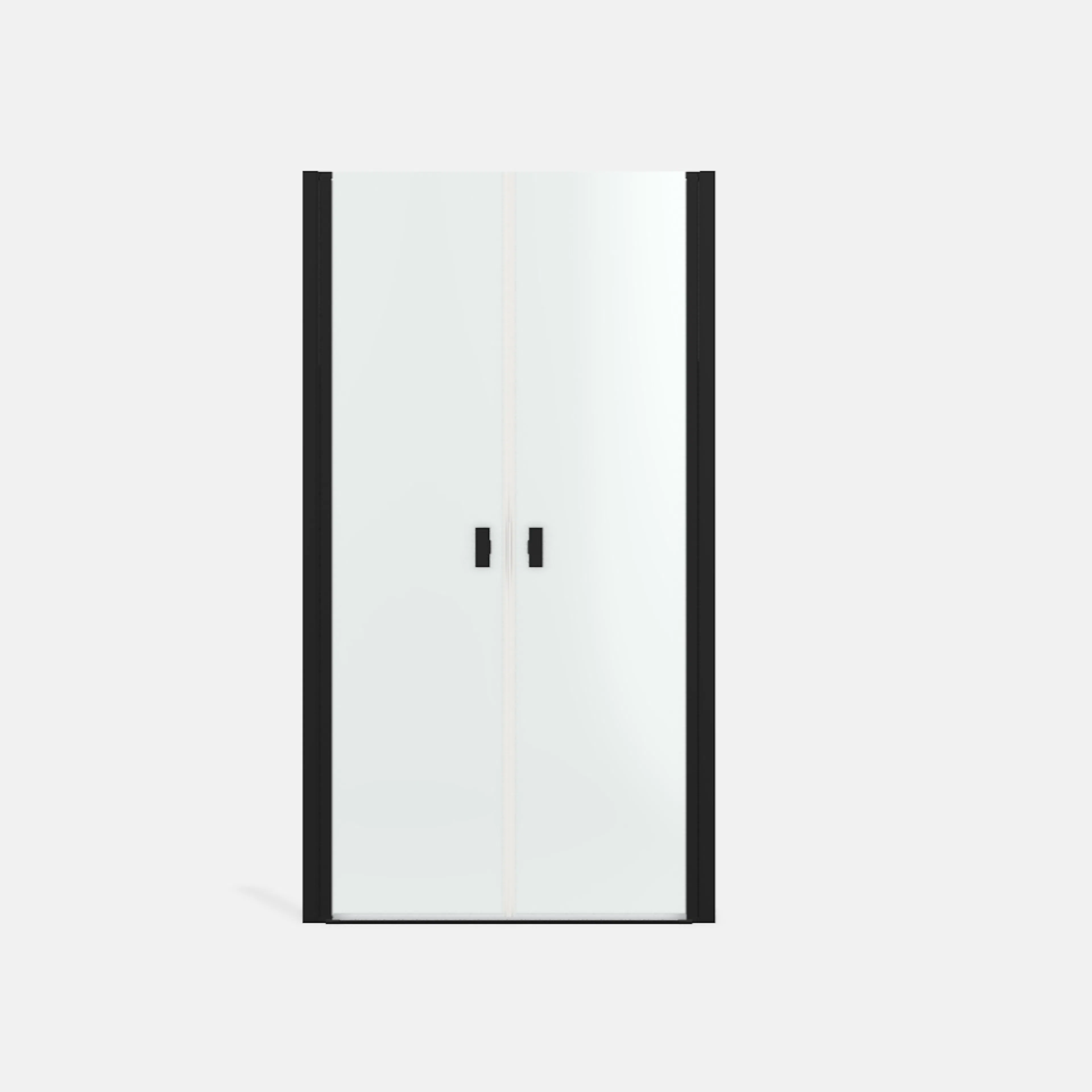 Noma 30 dubbla svängdörrar 1200 mm 6 mm glas med matt svart Bredd: 1200 mm, Mattsvart