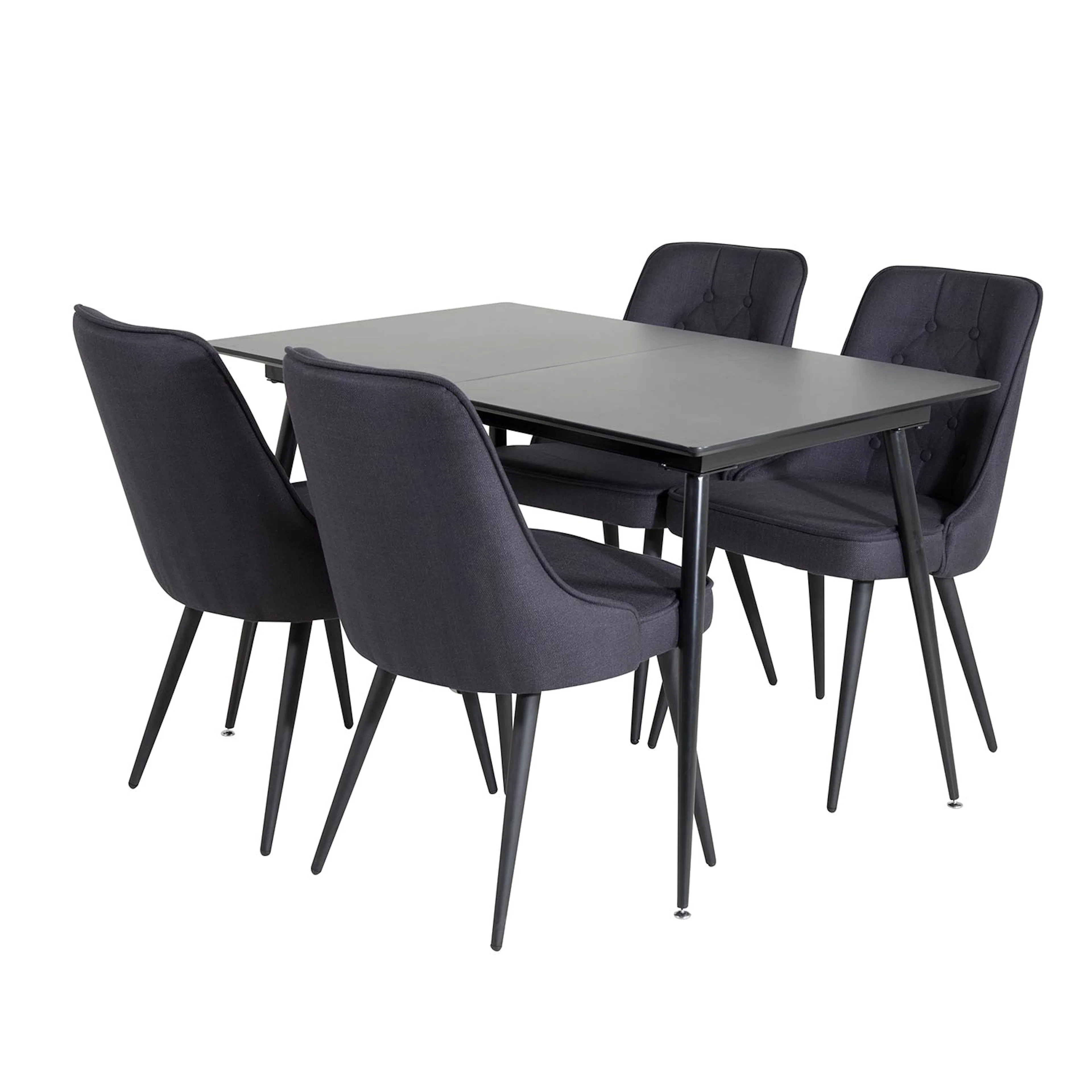 Matgrupp Venture Home Silvia med Iläggsskiva och 4 Vera Stolar