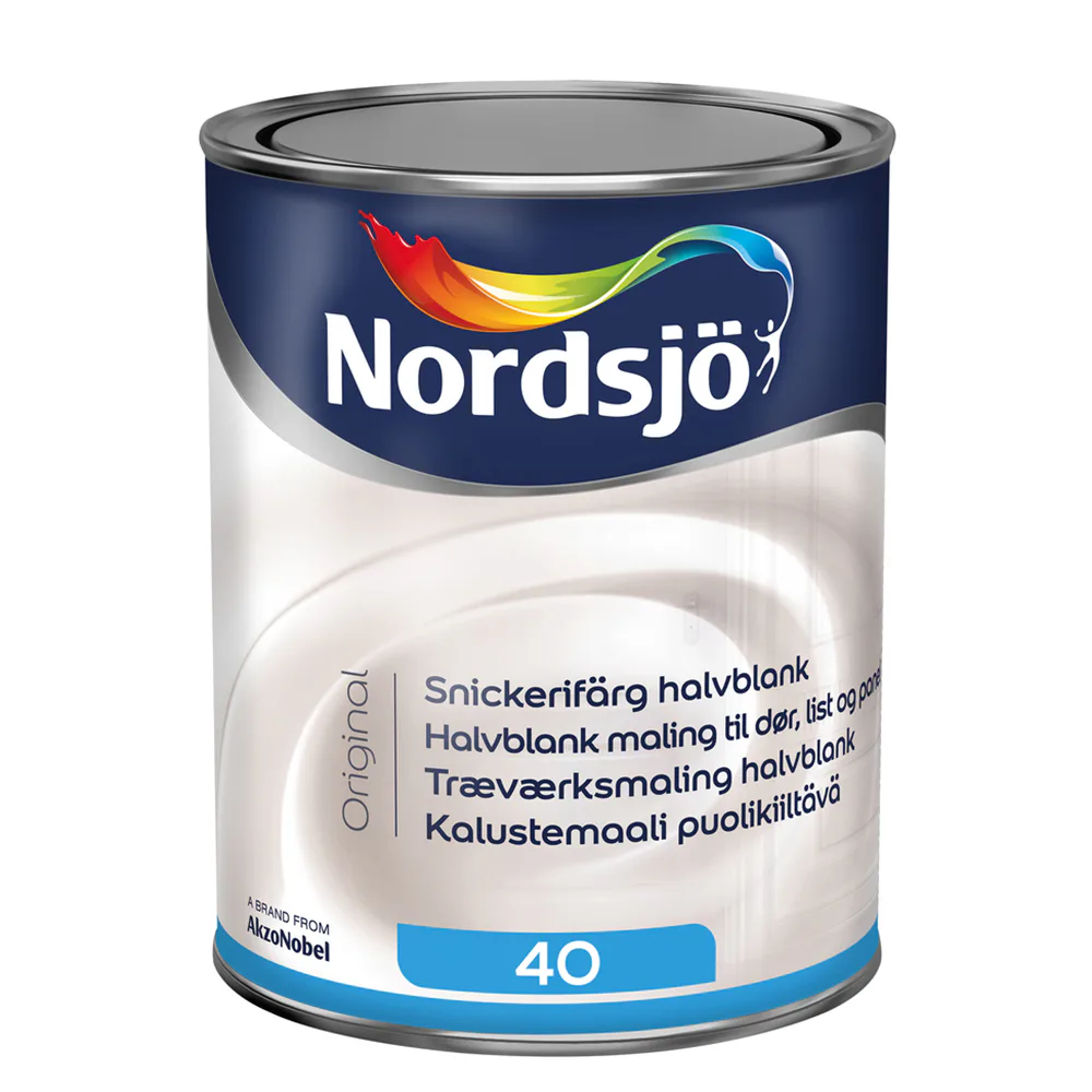 NORDSJÖ ORIGINAL SNICKERI HALVBLANK BW 1 L Volym: 1 L, Vit