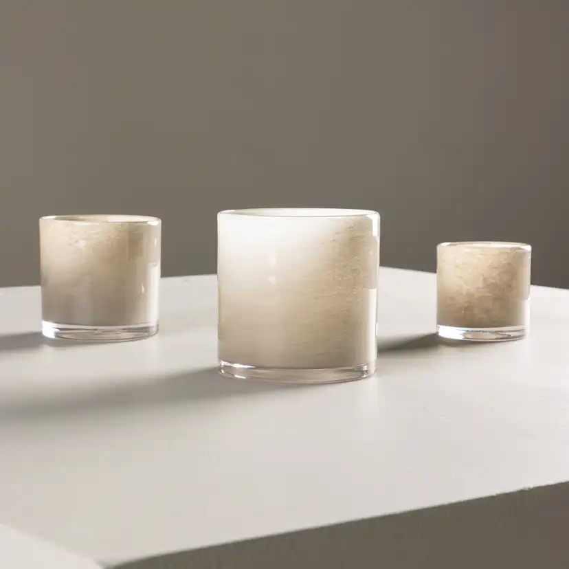 Glora Lantern - Beige - 12*12Hcm Beige, H: 120 mm