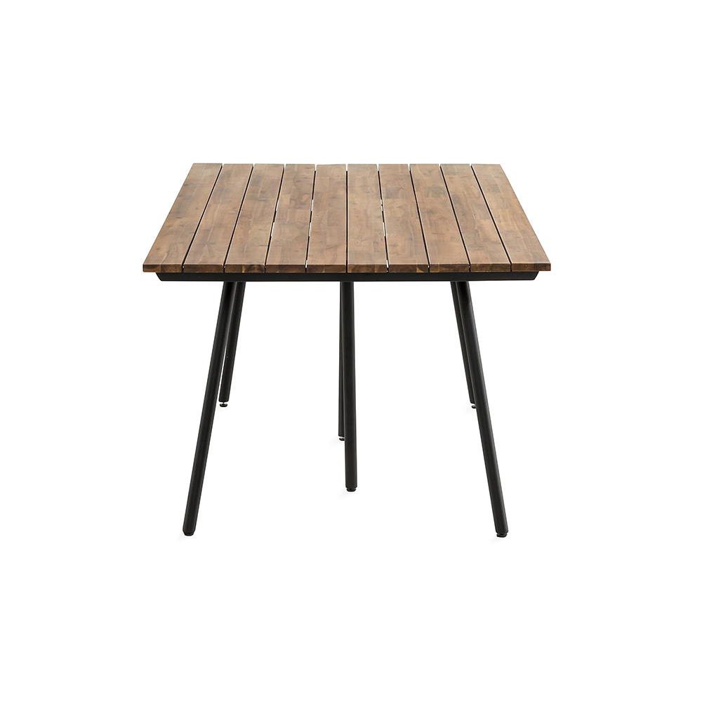 Matbord Comfort Garden Trio 200x100 cm Akacia/Svart