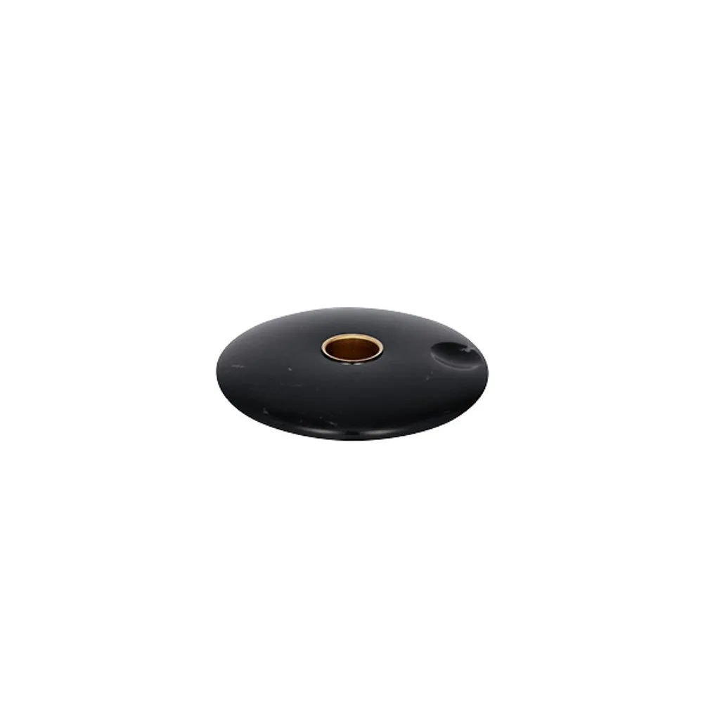 UYUNI Chamber Ljusstake Marmor 11,6x2 cm Svart Svart