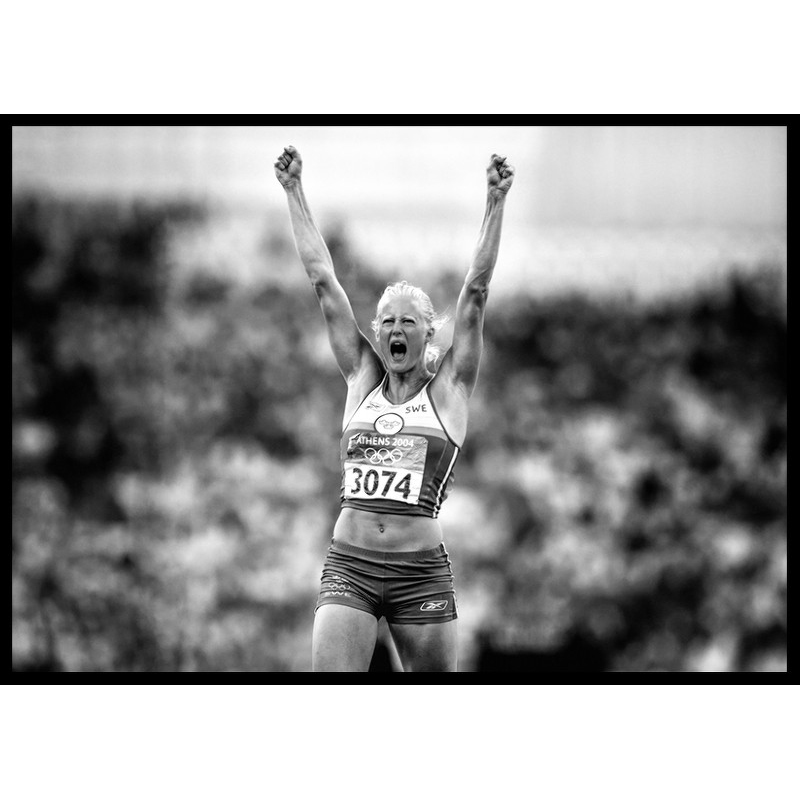 Poster Gallerix Carolina Klüft OS Aten 2004 B&W