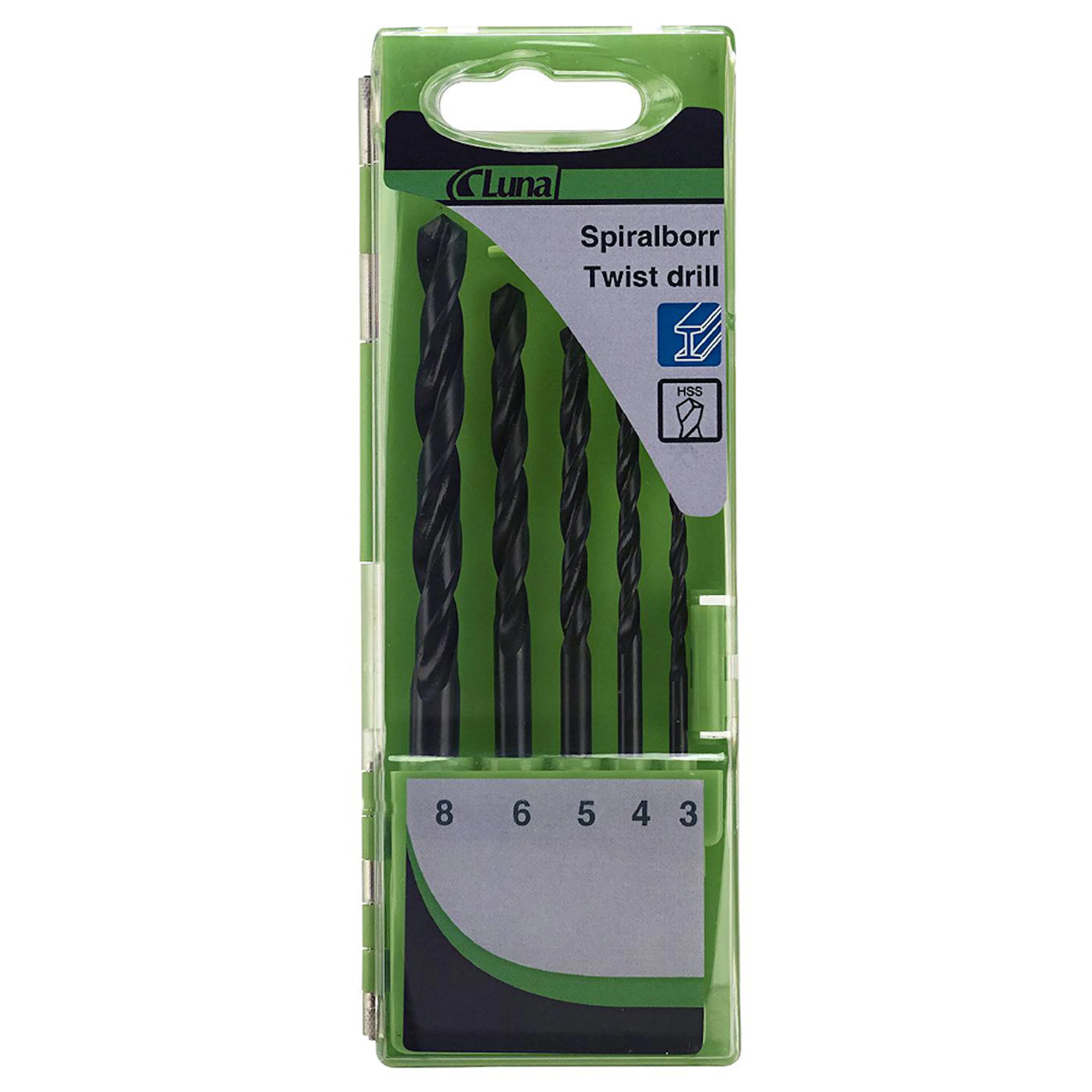 Spiralborrsats Luna Tools I HSS