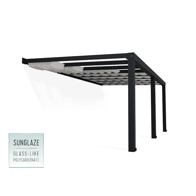 Persienn Canopia by Palram Skuggkit Till Pergola Stockholm 3,4 x 5,9 m Vitt