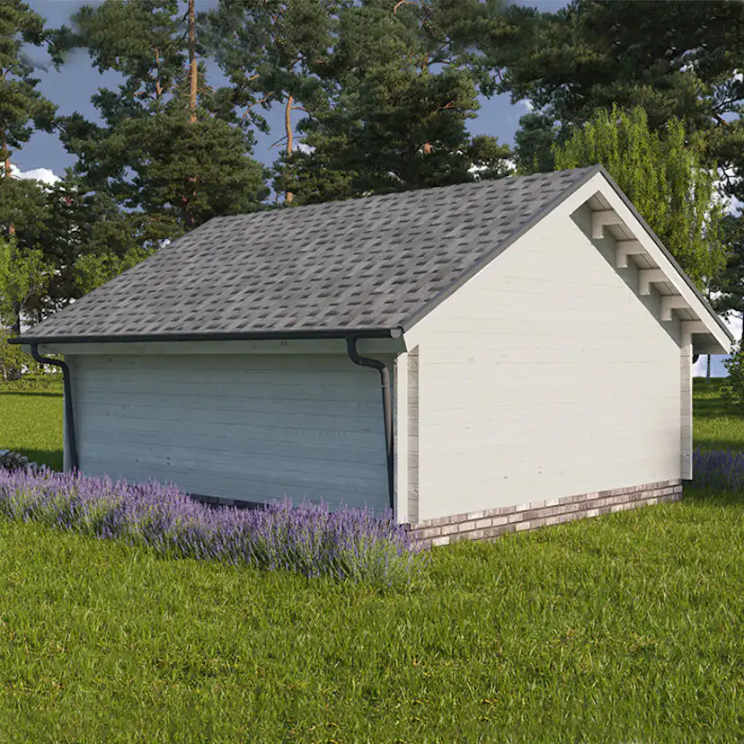 Timmerlada LP Garden S20 Fasta Väggar Timmergarage 20 m2