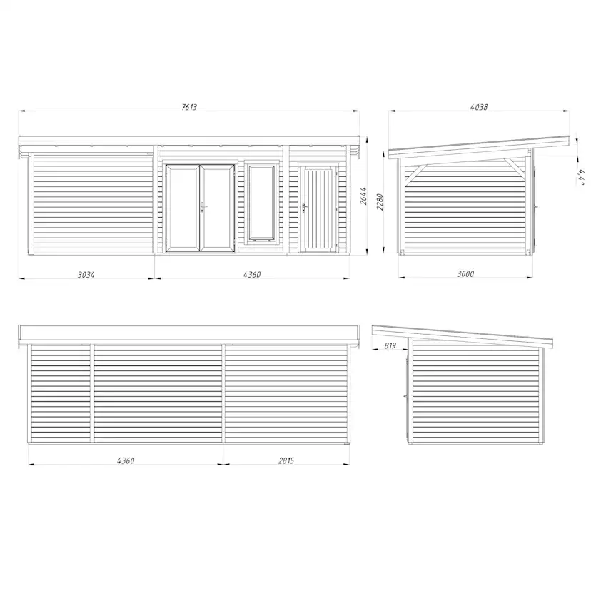 Stuga Palmako Aurelia 21,4 m² (inv. 20,3 m²)