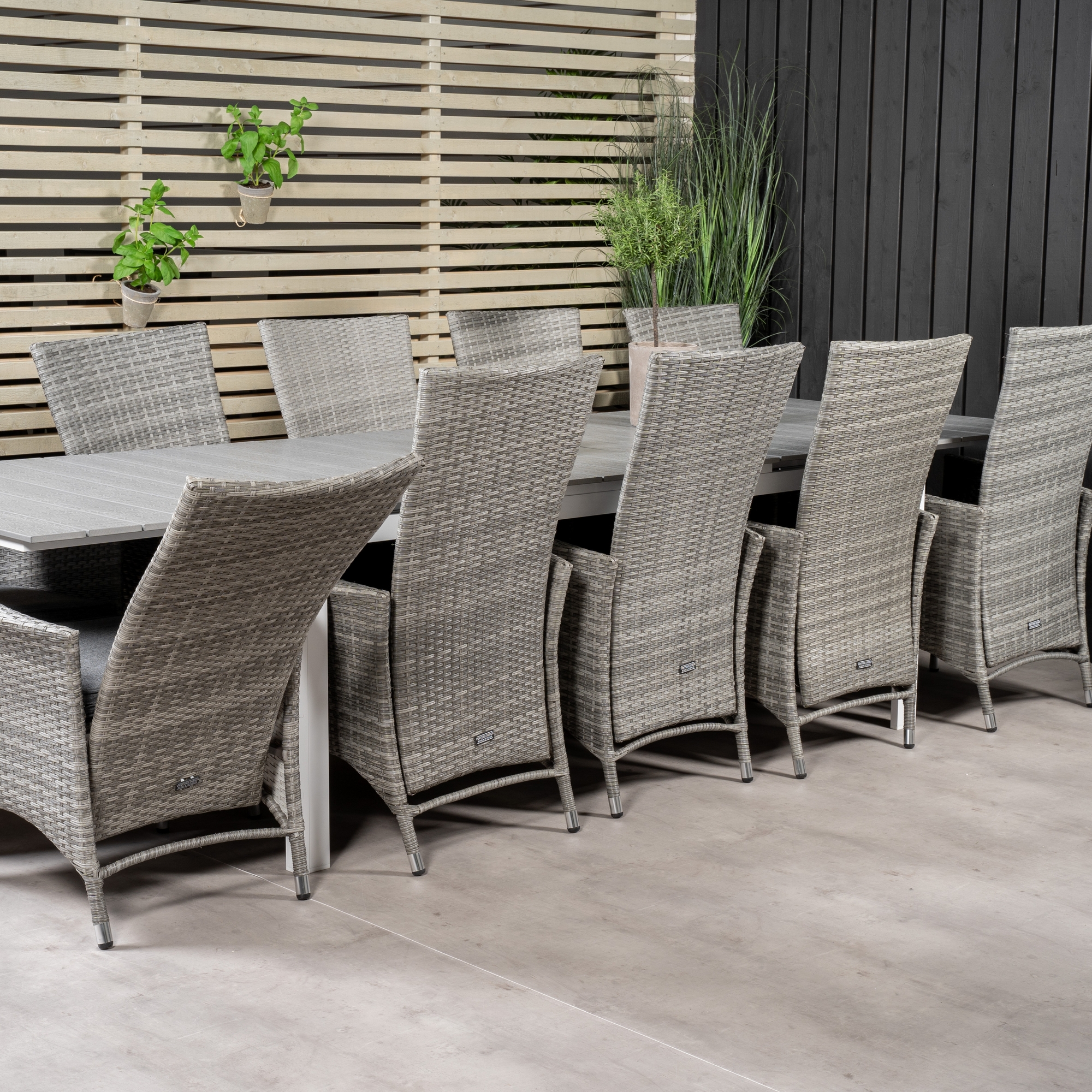 Levels Dining Table 224/324*100 - White Alu / Grey Aintwood Vit/Grå