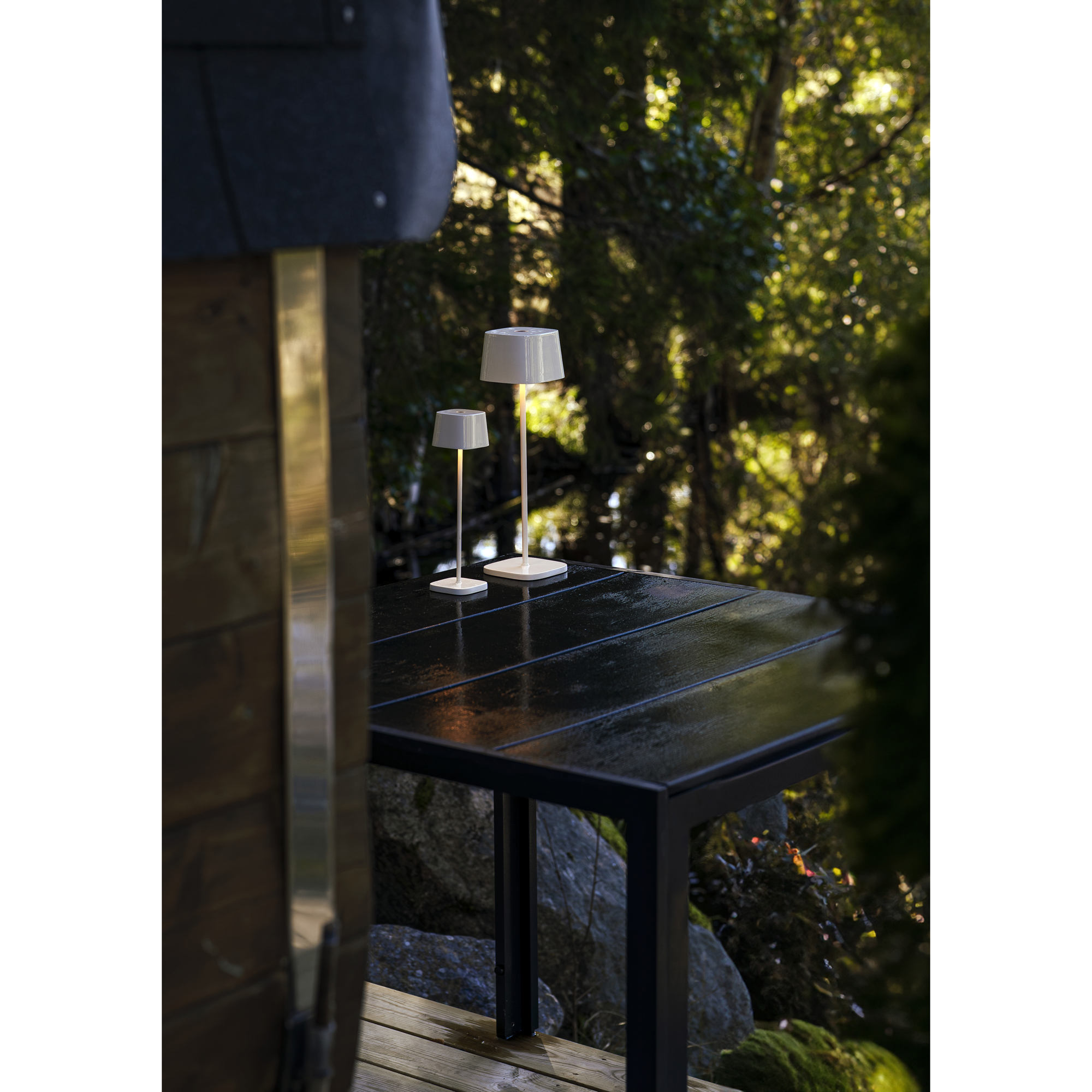 Portabel Lampa Gnosjö Konstsmide Capri Bordslampa USBxGräddvit
