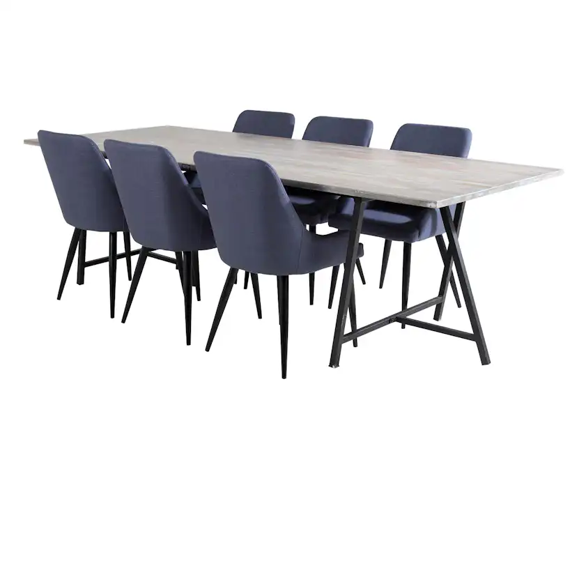 Matgrupp Venture Home Jenni med 6 Plake Stolar