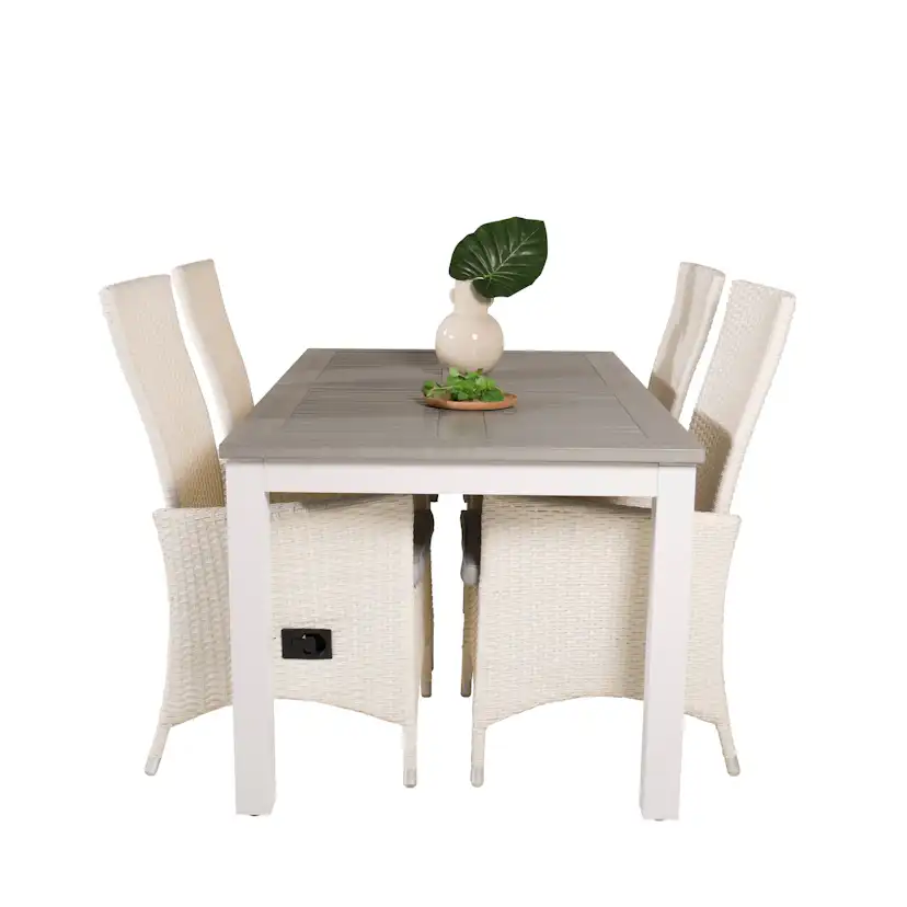 Matgrupp Venture Home Aleyna 152/210 med 4 Pishi Matstolar