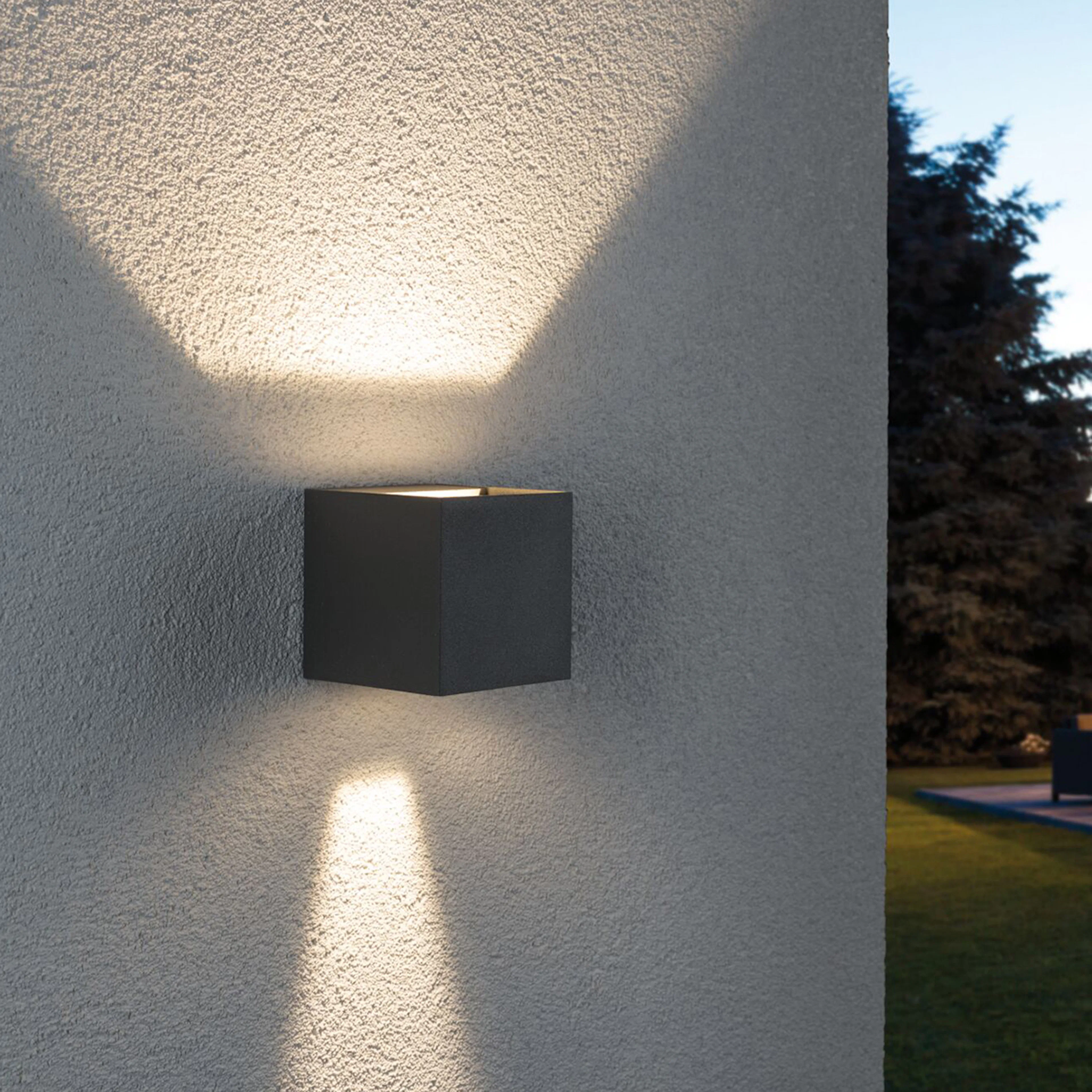Fasadbelysning Paulmann Cybo LED IP65 230V Färg: Grå, Bredd: 100 mm