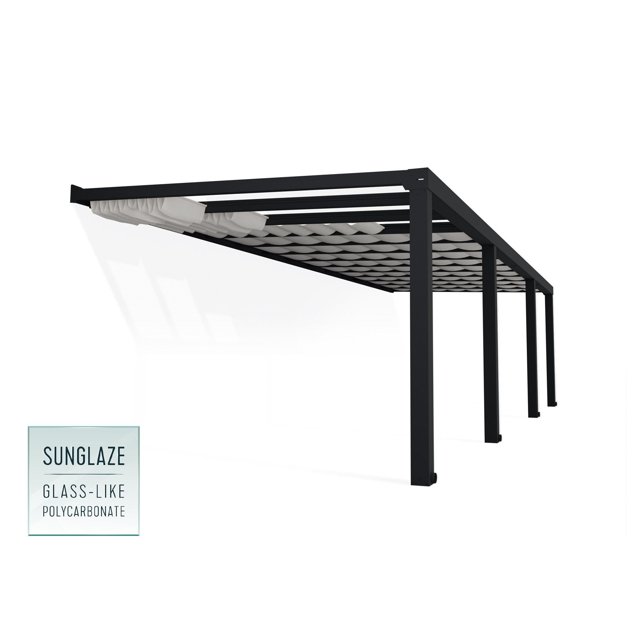 Persienn Canopia by Palram Skuggkit Till Pergola Stockholm 3,4 x 9,5 m