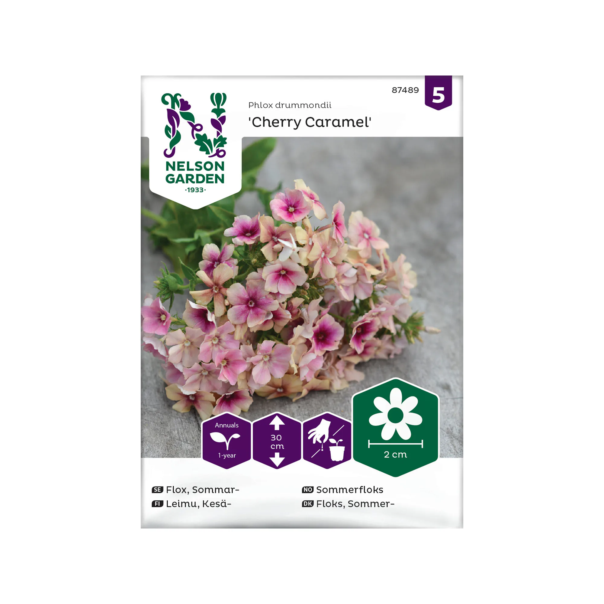 Frö Sommarflox Nelson Garden Cherry Caramel