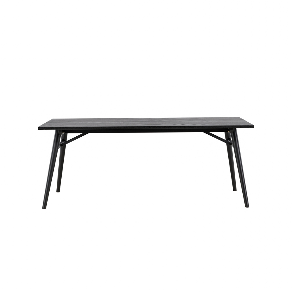 Matbord Venture Home Sleek Svart Fyrkantigt Bord i Ekfanér 195 cm