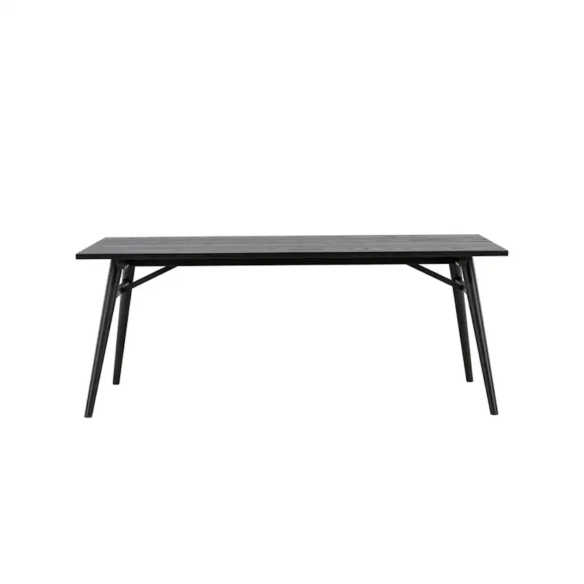 Matbord Venture Home Sleek Svart Fyrkantigt Bord i Ekfanér 195 cm