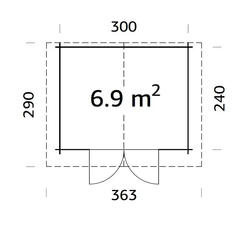 Stuga Palmako Vivian 6,9 m2