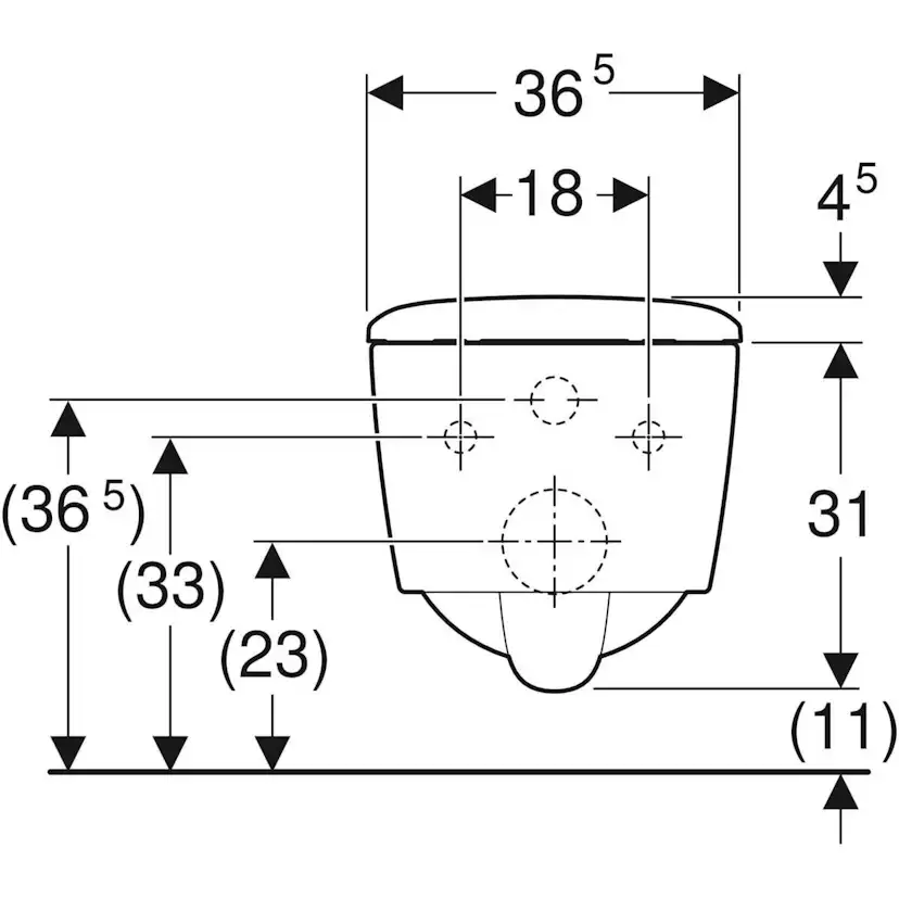 Vägghängd Toalettstol Geberit iCon Square Rimfree