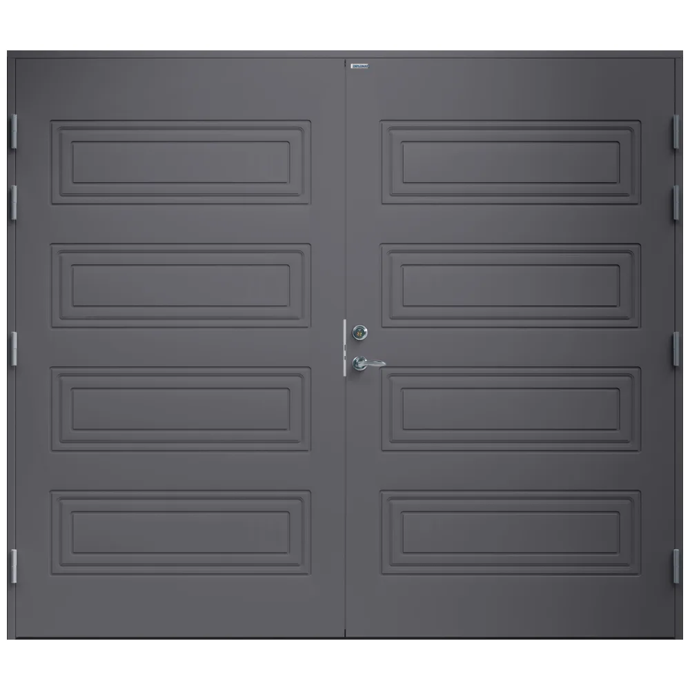 Garagedörr Karina 24x21 NCS S-6502-B, Grå BxH: 240x210 cm, Grafitgrå