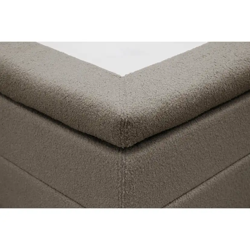 Kontinentalsäng Bedly Hilton Komplett Sängpaket 160x200 cm med Rutad Sänggavel i teddy