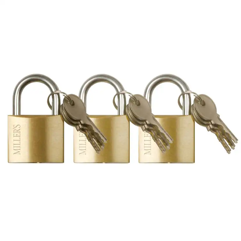 Hänglås Millers Mässing H 701/40 3P
