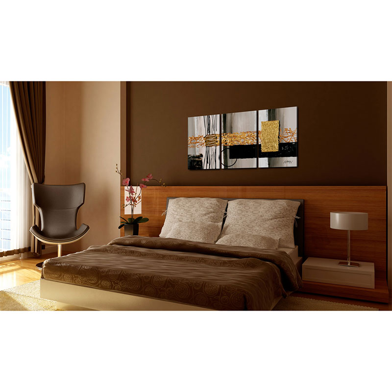 Handmålad Tavla Arkiio Förskjutning 120x60