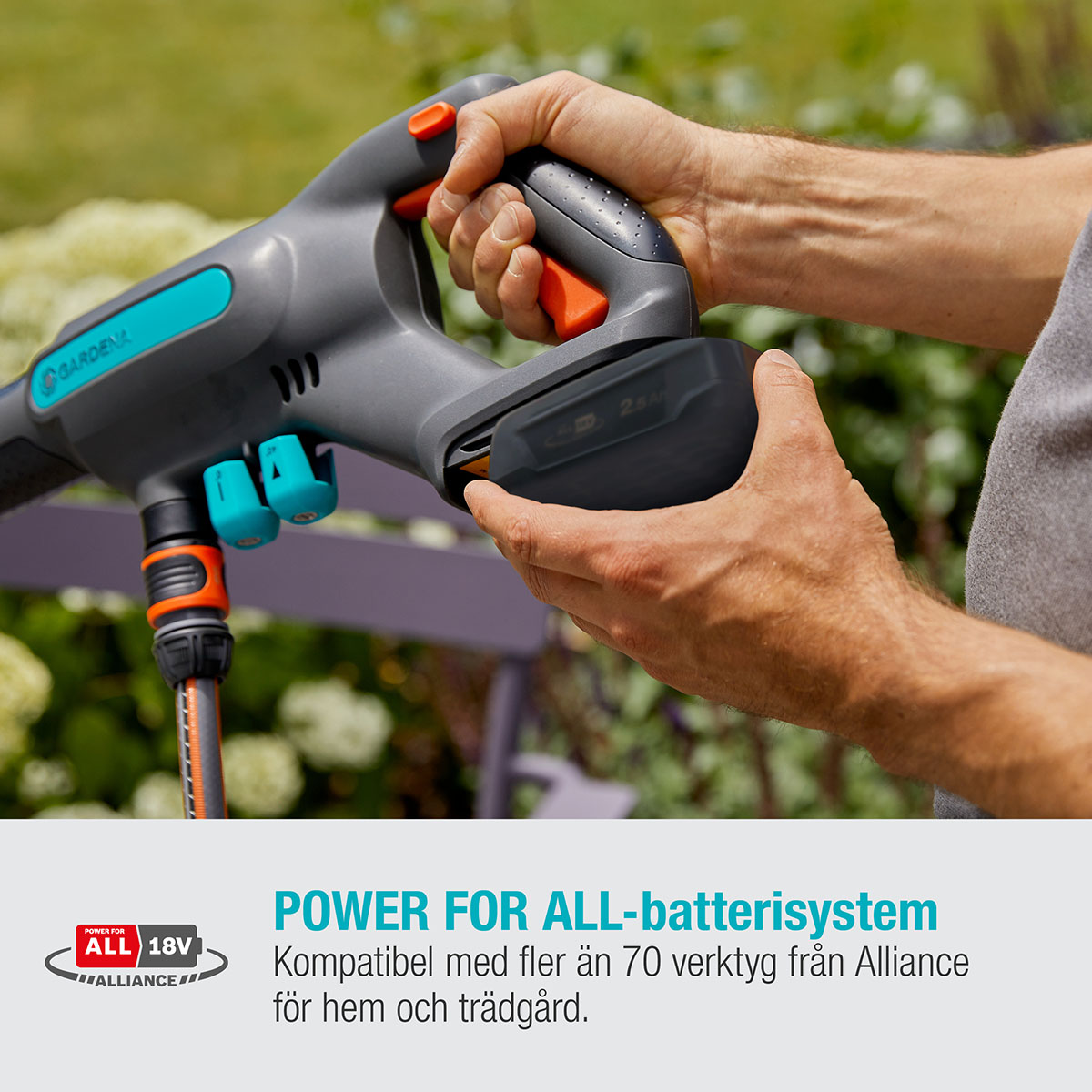 Mellantryckstvätt Garden AquaClean 24/18V utan Batteri