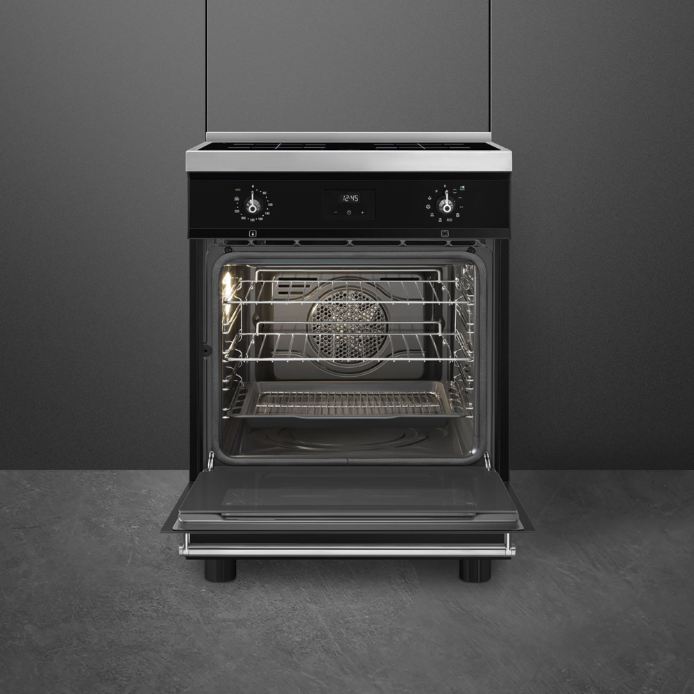 Induktionsspis Smeg C6IPBLT2 Svart Rostfritt Stål